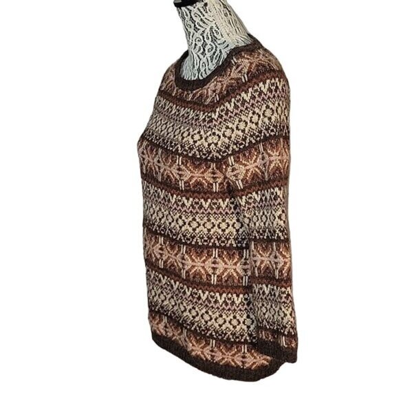 SOFT SURROUNDINGS Womens Fair Isle Pattern Pullover Sweater y2K 90's XS clueless - Picture 4 of 9